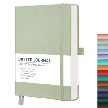 Imagem de Capa de Couro para Notebook RETTACY A5 - 256 Páginas Pontilhadas (120g