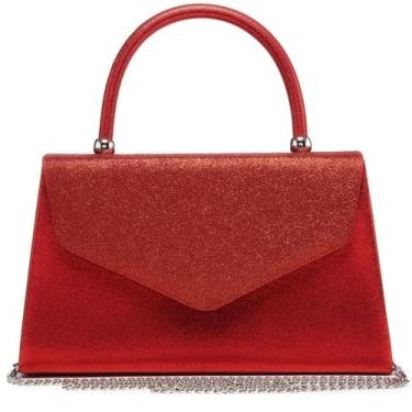 Imagem de Bolsa de noite Dasein Women Party Clutches Wedding Red Glitter