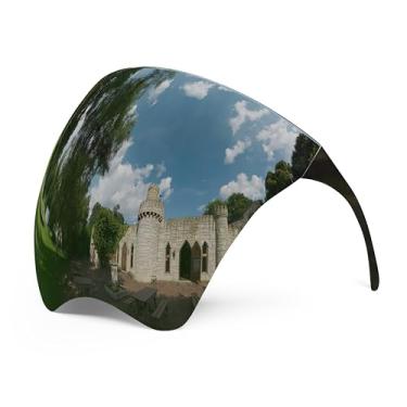 Imagem de mayoken Óculos de sol para rosto inteiro, proteção solar futurista, protetor facial polarizado para homens e mulheres, óculos de proteção contra embaçamento, óculos espelhados, leves e confortáveis,