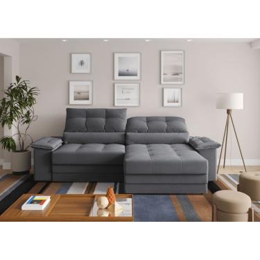 Imagem de Sofá Bariloche 2,40m (L) com Carregador USB Retrátil e Reclinável