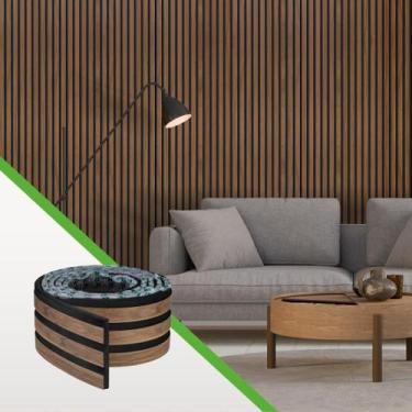 Imagem de Painel Ripado Laminado Papel de Parede EVA Autocolante Amadeirado Simu