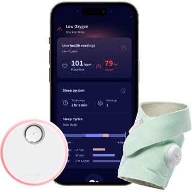 Imagem de Owlet - Dream Sock monitor inteligente para bebês com leituras e notificações de saúde em tempo real - Mint-BM06NMMCJ