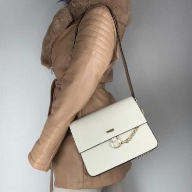 Imagem de Bolsa recuo em couro legítimo b.1066, Cru