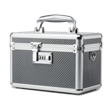 Imagem de HEWEI WORKS Caixa de bloqueio de armazenamento com código de combinação, estojo de armazenamento de medicamentos bloqueável, caixa de primeiros socorros vazia, caixa de bloqueio de segurança, cofre