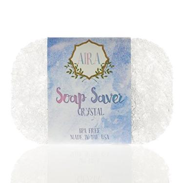 Imagem de Saboneteira Aira – Acessório para suporte de sabonete e sabonete – suporte de sabão e chuveiro livre de BPA – drena água, circula ar, estende a vida útil do sabão – fácil de limpar, serve para todos os conjuntos de pratos de sabão – Cristal