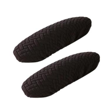 Imagem de SiaBiced 2PCS Chaves de cadeira de escritório Capas de braço, protetores de braço de cadeira de computador, tampas da almofada de braço da cadeira, máquina, Preto