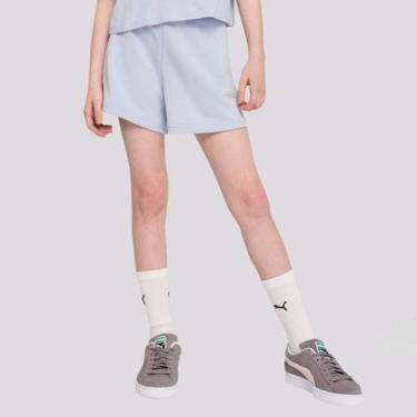 Imagem de Shorts Puma ESS Small NO. 1 Juvenil Feminina Azul, 16 ANOS