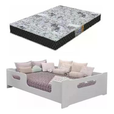 Imagem de Cama Encanto Casal Montessoriana Infantil 100% MDF + colchão Gazim D23