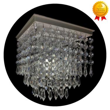 Imagem de Luminária Plafon Decorar Cozinha Iluminar Quarto Decoração Lavabo Lustre Para Hall 19x21cm