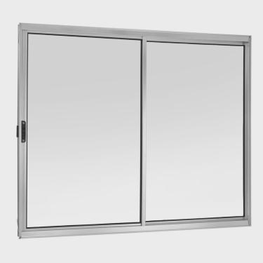 Imagem de Janela de Alumínio de Correr 100x150cm 2 Folhas Direita Ecosul Esquadrisul