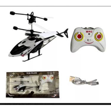 Imagem de Mini helicóptero com controle remoto sensor brinquedo voa