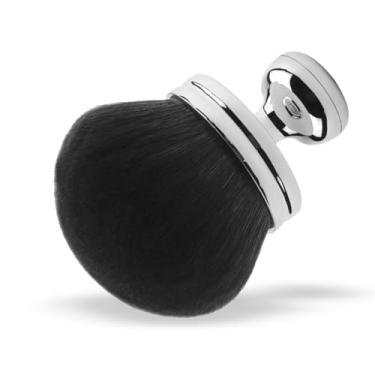 Imagem de Pincel de maquiagem extra grande para autobronzeador, pincel Kabuki autobronzeador de 7,6 cm de largura, pó, base, blush, bronzer, pincel oval de maquiagem para as pernas do rosto com bolsa de cordão