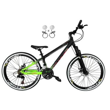 Imagem de Bicicleta Aro 26 Vikingx Tuff 21v Alumínio X44 Freeride DH Rodas Vmaxx Freio a Disco Hidráulico-Unissex