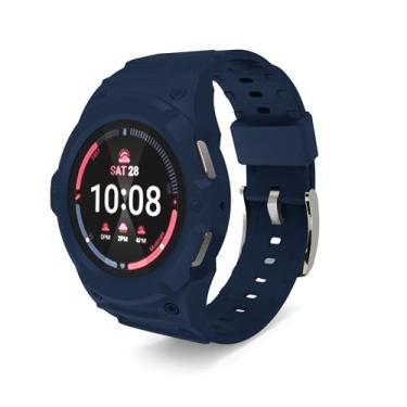 Imagem de Pulseira compatível com Samsung Galaxy Watch 7 6 5 4 de 44 mm e 40 mm com capa, à prova de choque, durável, capa protetora resistente com pulseira de silicone para relógio de substituição à prova de