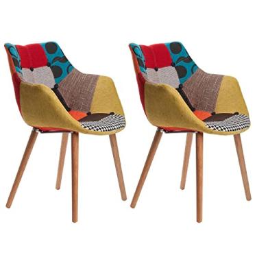 Imagem de Loft7, Kit - 2 x poltronas estofadas Eleven - Patchwork colorido