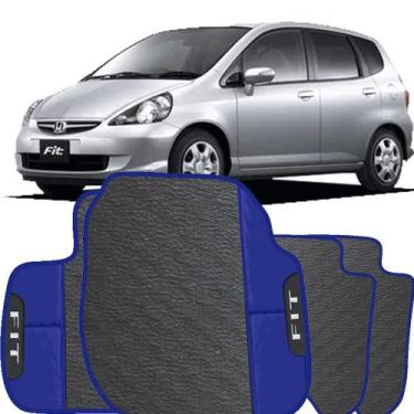 Imagem de LINDO JOGO TAPETE 4 PEÇAS CARRO AUTOMOTIVO  NA COR AZUL Honda Fit 2003
