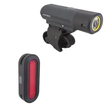 Imagem de Kryptonite Alley F-800 Farol de bicicleta dianteiro de LED e Avenue R-75 Luz indicadora de bicicleta COB traseira