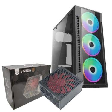 Imagem de Kit Gabinete Gamer C3147 + Fonte 800w 80 Plus - BESTBOY