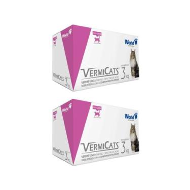 Imagem de Kit Vermicats Display Vermífugo Gatos 3Kg 10 Cartuchos World