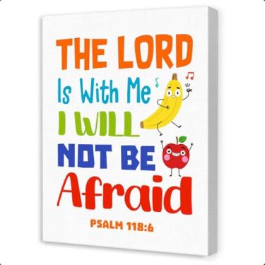 Imagem de OTINGQD Arte de parede cristã para crianças, decoração de parede das escrituras bíblicas, arte de parede de berçário cristão, decorações de escola dominical para sala de aula, decoração de parede em