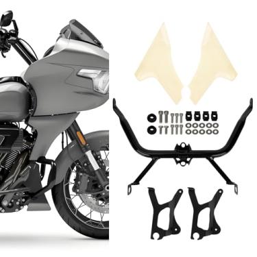 Imagem de PSLER Painel de suporte de carenagem de tampa de spoilers de motocicleta - Kits de suporte de painel lateral 2024 Acessórios Road Glide para Touring CVO Road Glide ST FLTRXSTSE 2024 FLTRXSE 2023 (sem