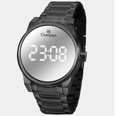 Imagem de Relógio Champion Feminino Digital Preto Espelhado Ch40124k
