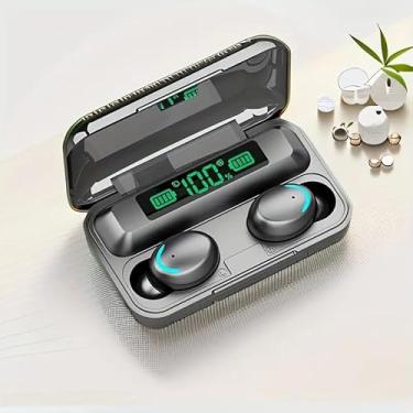 Imagem de F9-5 Fones de ouvido sem fio BT Touch Control 8D Fones de ouvido de som HiFi Fones de ouvido com cancelamento de ruído com visor digital de energia de 1200mAh