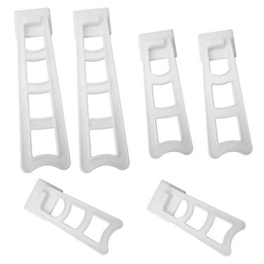 Imagem de Haidong Suporte Traseiro Para Cavalete De Porta-Retratos, Plástico, 3 Tamanhos Suprimentos Fotográficos (Branco), 6 Peças