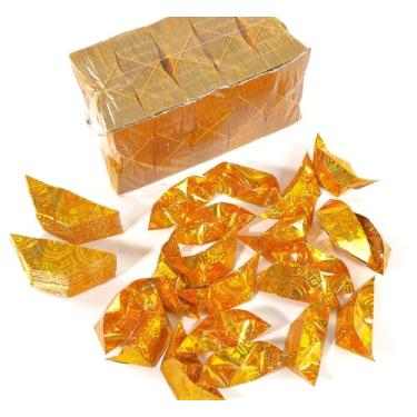 Imagem de Aimela 1000 Peças De Lingotes A Laser Faça Você Mesmo, Suprimentos Para Sacrifício, China Qingming, Papel Alta Qualidade, Bênção Ancestral, Produtos Semiacabados (Lingote Ouro Laser)