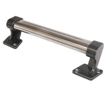 Imagem de Puxador para portas de abrir e correr em aço inox 15cm 1un (Fumê)