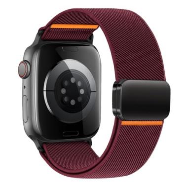 Imagem de Pulseiras de nylon para Apple Watch Ultra 2 de 49 mm, 46 mm, 45 mm, 44 mm, 42 mm, 41 mm, 40 mm e 38 mm, para iWatch séries 10/9/8/7/6/5/4/3/SE/Ultra/Ultra2