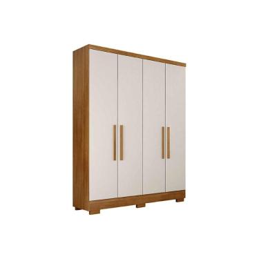 Imagem de Guarda Roupa Solteiro 4 Portas e 2 Gavetas c/ Pés Milly/Veneza Cumaru/Fendi 25 - Novo Horizonte