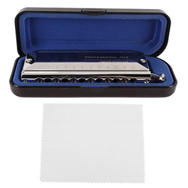 Imagem de IRIN 12 furos 48 tons gaita cromática metal iniciante estudante música presente prata