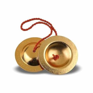 Imagem de LUXCKY Pratos de dedo com alças de corda, 9 cm/3,5 pol dança do ventre dedo dança dedo zills instrumento musical para festa dançarina