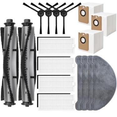 Imagem de HUIZHEN Kit de peças de reposição para HONITURE Q6 Pro, para Laresar L6 Pro, para AIRROBO T10+, para acessórios de aspirador de pó robô Neabot N2, 2 escovas principais, 4 escovas laterais, 4 filtros