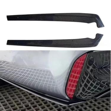 Imagem de Difusor para divisor de para-choque traseiro da série 5 para série 5 G30 G38 MP M5 Style Bumper Lip Splitters Kit de corpo difuso (aparência de carbono)