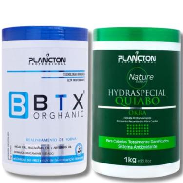 Imagem de Plancton Professional, Kit Btx Orghanic Redutor de Volume sem Formol + Máscara Hidratante de Quiabo, 1kg