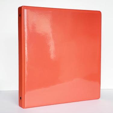 Imagem de Fichários de anel de cavalete - estrutura de plataforma estilo flip over the top. (Laranja, tamanho da folha 28 x 21 cm encadernado no lado de 28 cm)