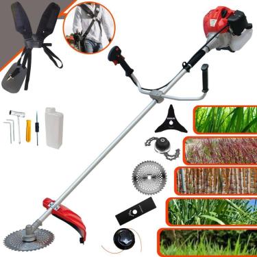 Imagem de Máquina de Cortar Grama Profissional À Gasolina Anmax CG430P 2 Tempos 43cc 2HP 9.000rpm Roçadeira Completa Multifunções Com 5 Opções de Cortes