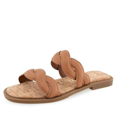 Imagem de Aerosoles Sandália feminina Colette Slide, Couro sintético caramelo, 37