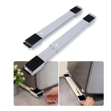 Imagem de Suporte Base Rodinhas Carrinho Ajustável P/ Geladeira Fogão - Comercia