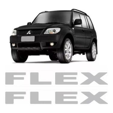 Imagem de Par Adesivos Flex Capo Mitsubishi Pajero Tr4 Cinza Tr4006 Fk - SPTS