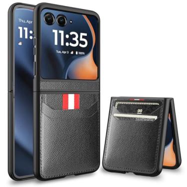 Imagem de NINKI Suporte de cartão para Motorola Razr 2025 capa carteira com protetor de tela, capa de couro para Moto Razr 2025 fina, capa protetora para câmera Motorola Razr60 capas Moto Razr 60 bumper para