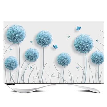 Imagem de Capa de TV externa de poliéster premium de 32-80 polegadas protetor à prova de poeira com bordas elásticas e saídas de ar ajuste universal para sala de estar LCD/TVs LED - dente de leão.||58-60