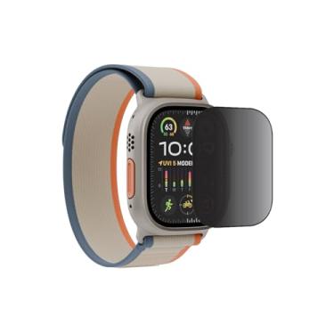 Imagem de IPG Privacidade feita para Apple Watch Ultra, protetor de tela antiespião (2 unidades), evita visualização lateral, toque suave, anti-impressão digital, ultra responsivo, acabamento fosco para AppUlt