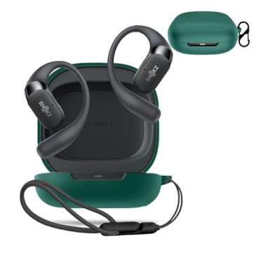 Imagem de NOUKAJU Capa protetora para SHOKZ OpenFit 2, capa protetora para fone de ouvido (com mosquetão + cordão) à prova de quedas, à prova de choque, à prova de poeira, capa protetora para SHOKZ OpenFit 2