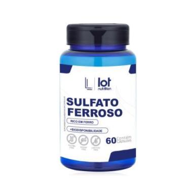 Imagem de Sulfato Ferroso 30mg 60 cápsulas Combate Anemia Ferro Essencial - LOT 