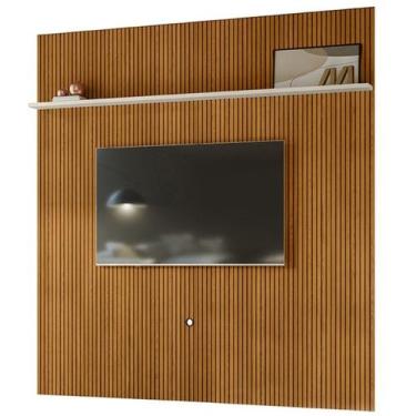 Imagem de Painel Suspenso Tv 75 Pol 245x238 cm Guapore Cinamomo Off White MADETE