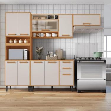 Imagem de Cozinha Completa Itatiaia Nápoles 220cm 4 Peças Com Vidro