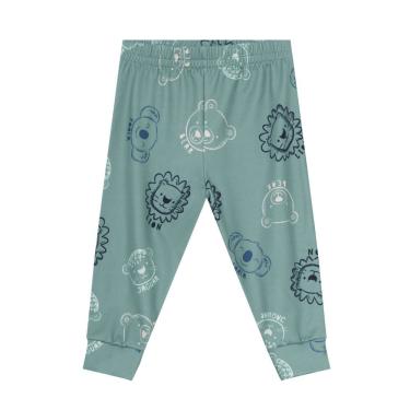 Imagem de Calça Jogger Bebê De Bichinhos Térmica Verde